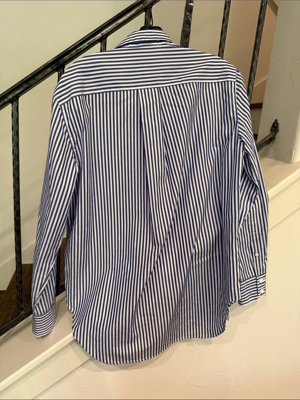 rag & bone Blue and White Vertical Stripe Button-Down Shirt - Picture 3 of 6